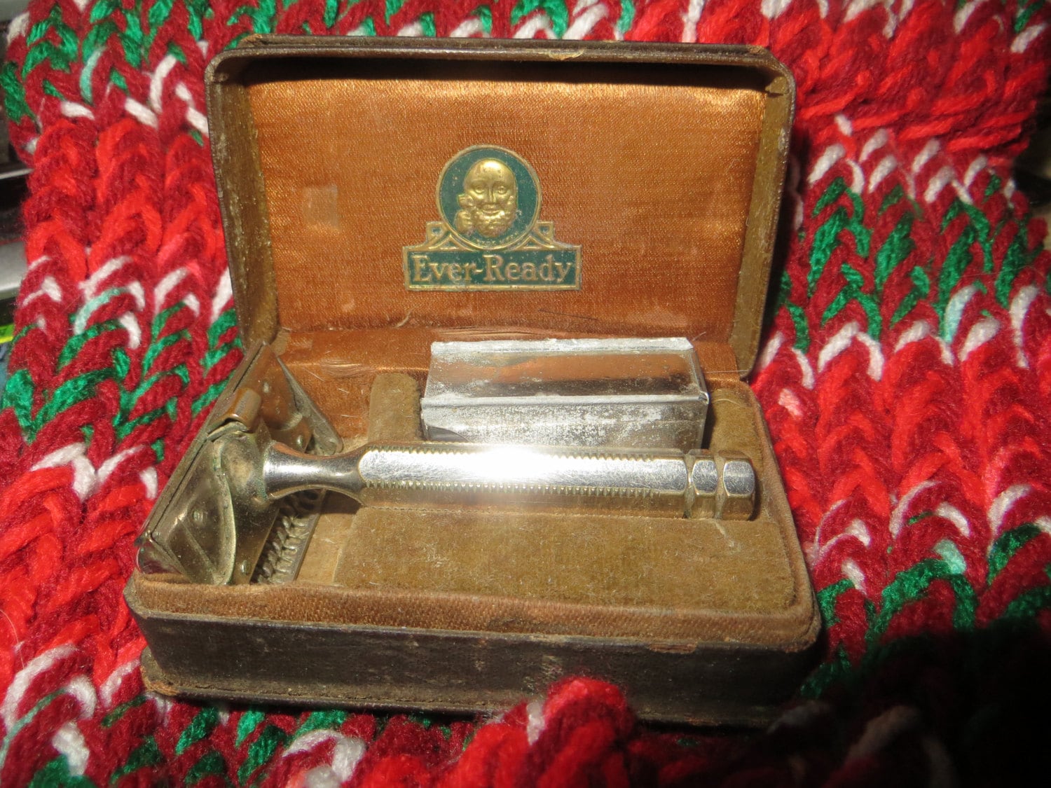 Ever-Ready 1914 "Little Lather Catcher" Single Edge Rasierhobel Set Mit Original Etui, Klingen Und Halter von Etsy - Linsvintageboutique