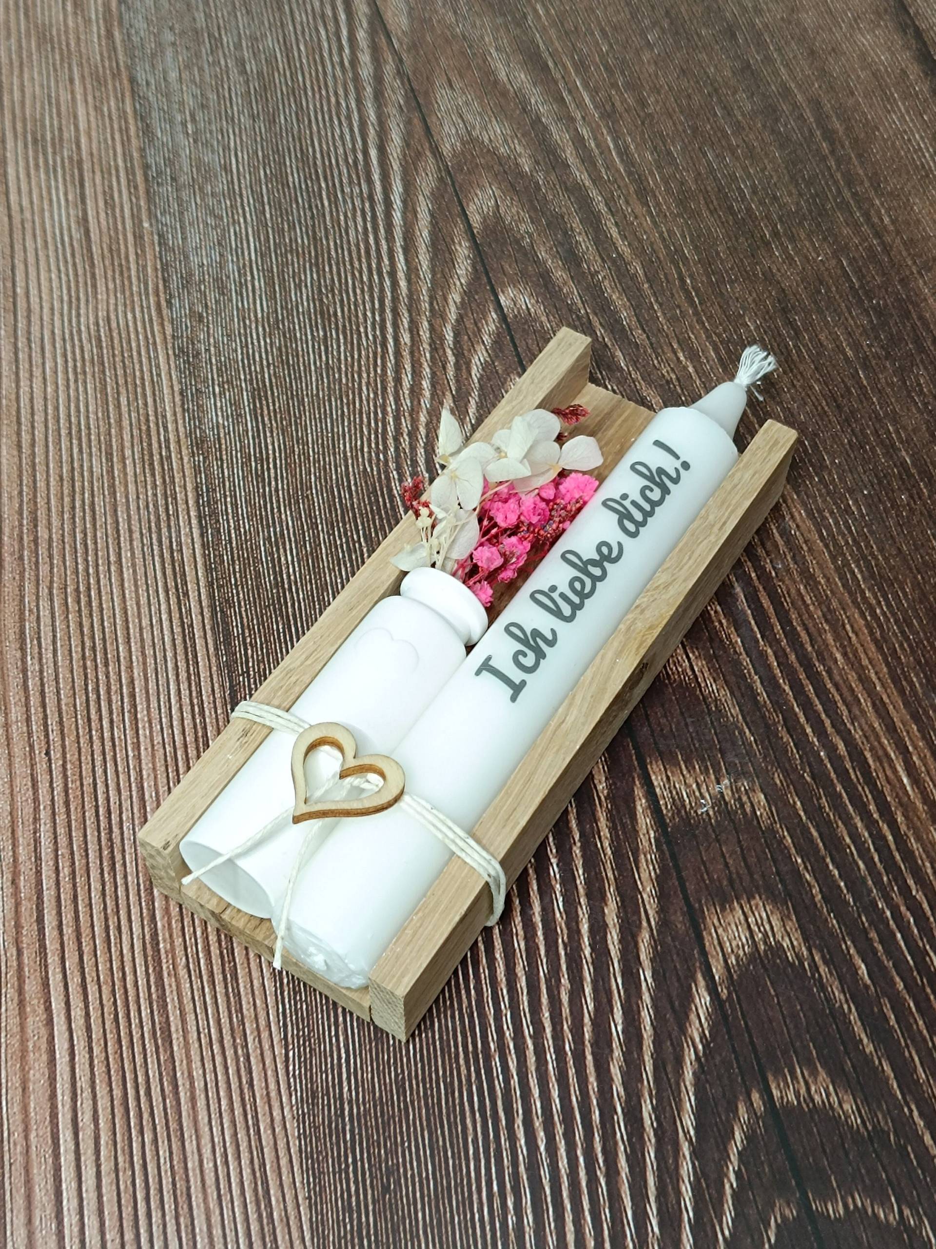 Geschenk/Geschenkidee Mit Personalisierter Kerze Wunschtext, Mitbringsel Oder Kleines Für Valentinstag, Muttertag, Jahrestag von Etsy - LisaDesignsHN