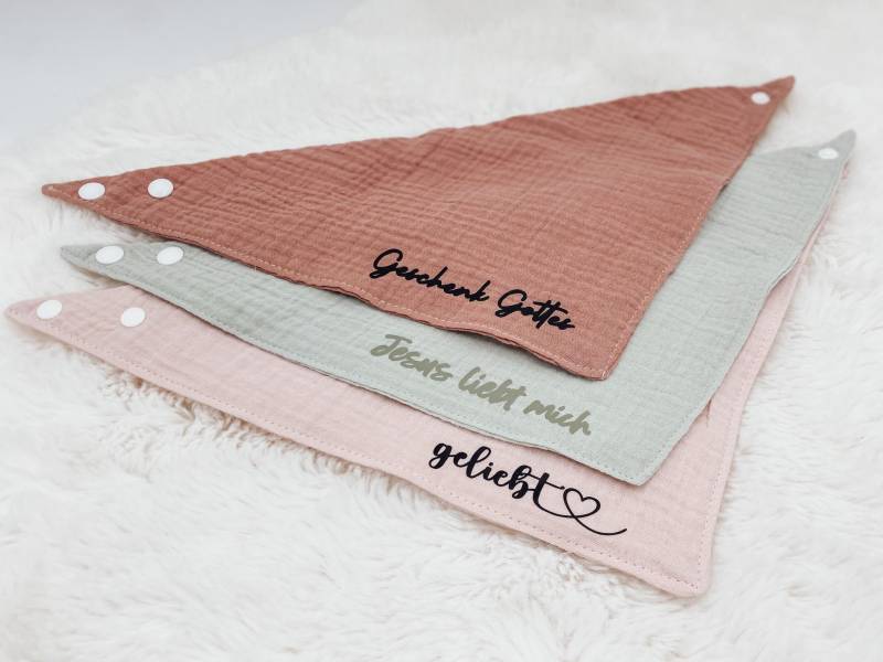 Halstuch Baby Jungen/Mädchen Christlich | Geschenkidee - Babyparty/Geburt Personalisiert Individuelle Anfertigung von Etsy - LissysKreativEcke