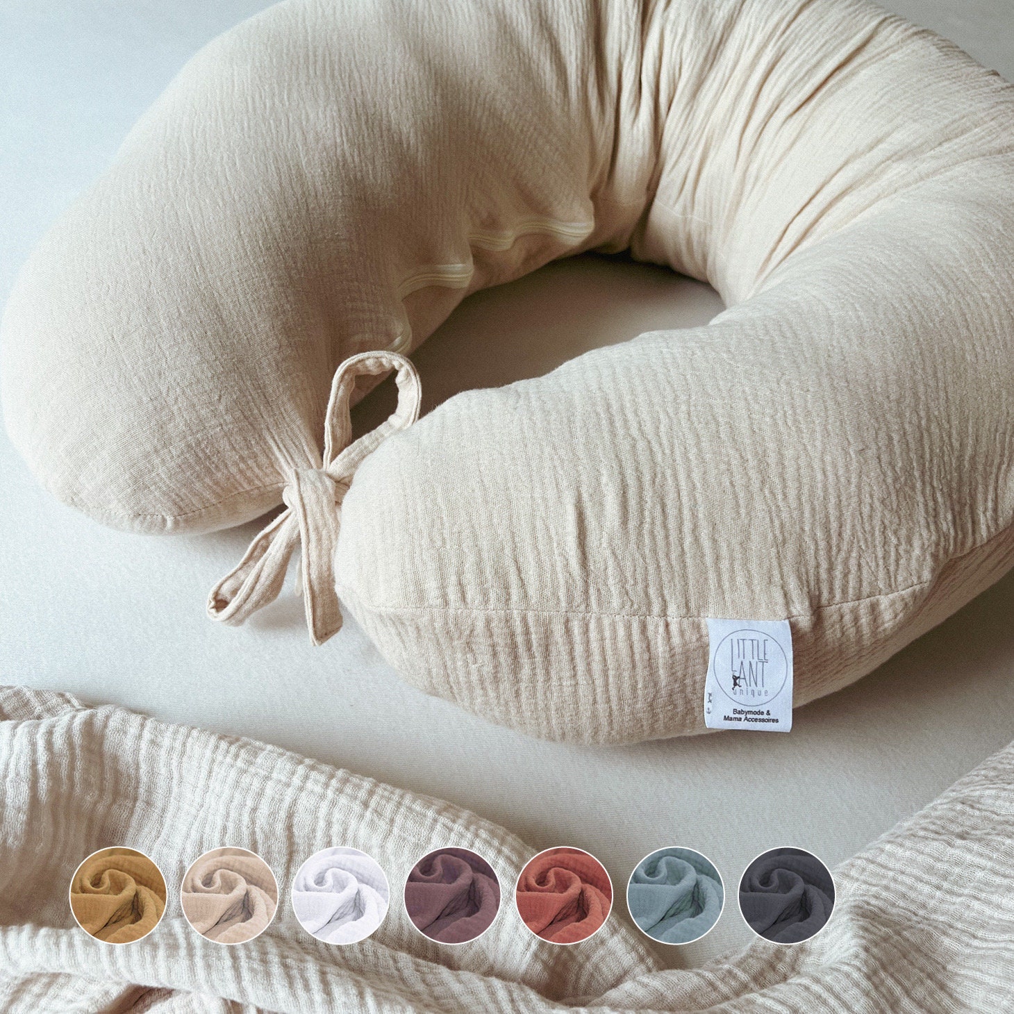 Bezug Für Stillkissen/Seitenschläferkissen Musselin Diverse Farben Bezug Für Stillkissen/Seitenschläferkissen Musselin Diverse Farben von Etsy - LittleANTunique