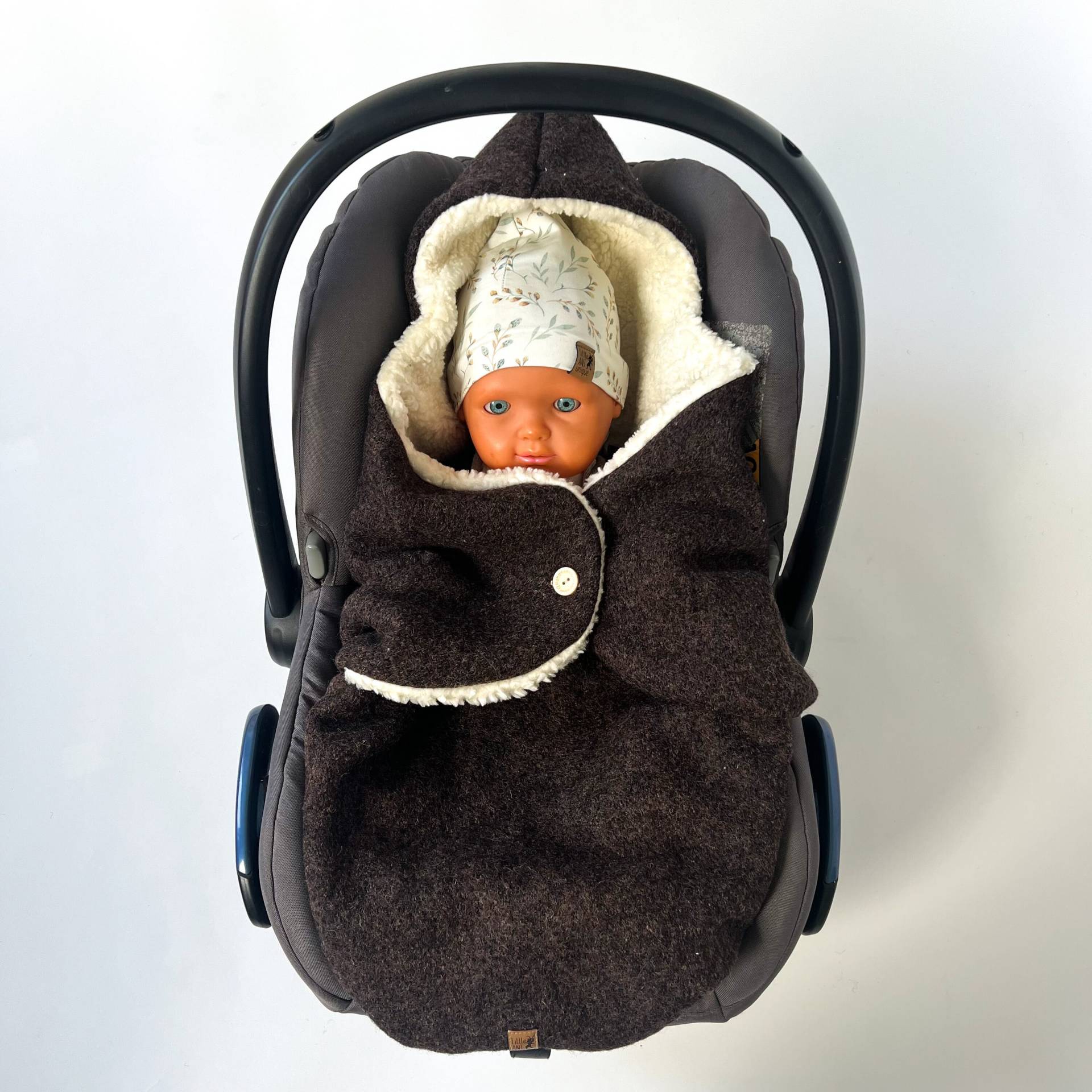 Einschlagdecke Wollwalk /Teddy Braun Für Babyschale von Etsy - LittleANTunique