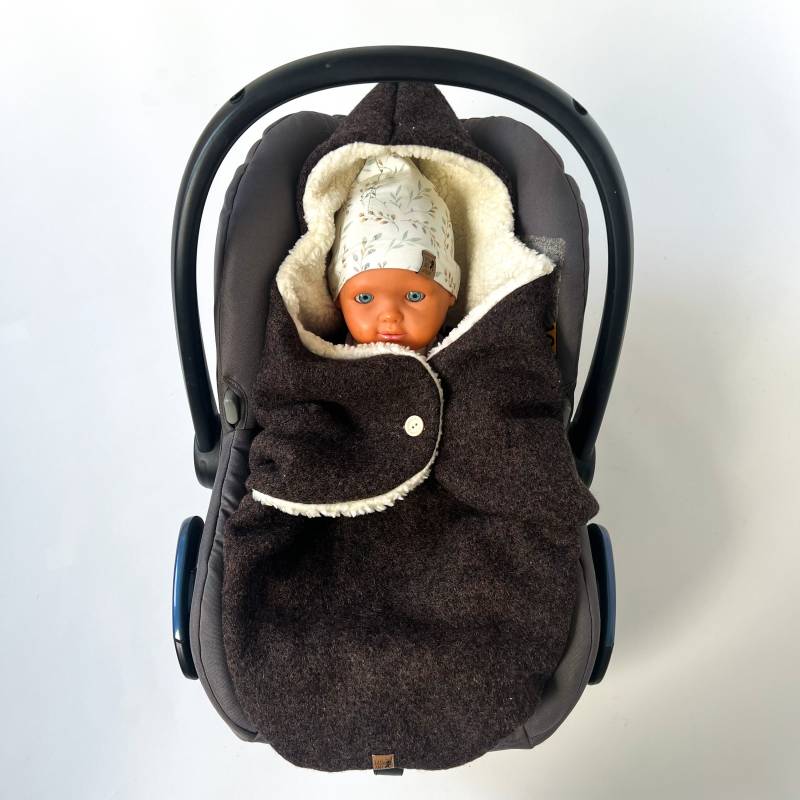 Einschlagdecke Wollwalk /Teddy Braun Für Babyschale Einschlagdecke Wollwalk /Teddy Braun Für Babyschale von Etsy - LittleANTunique