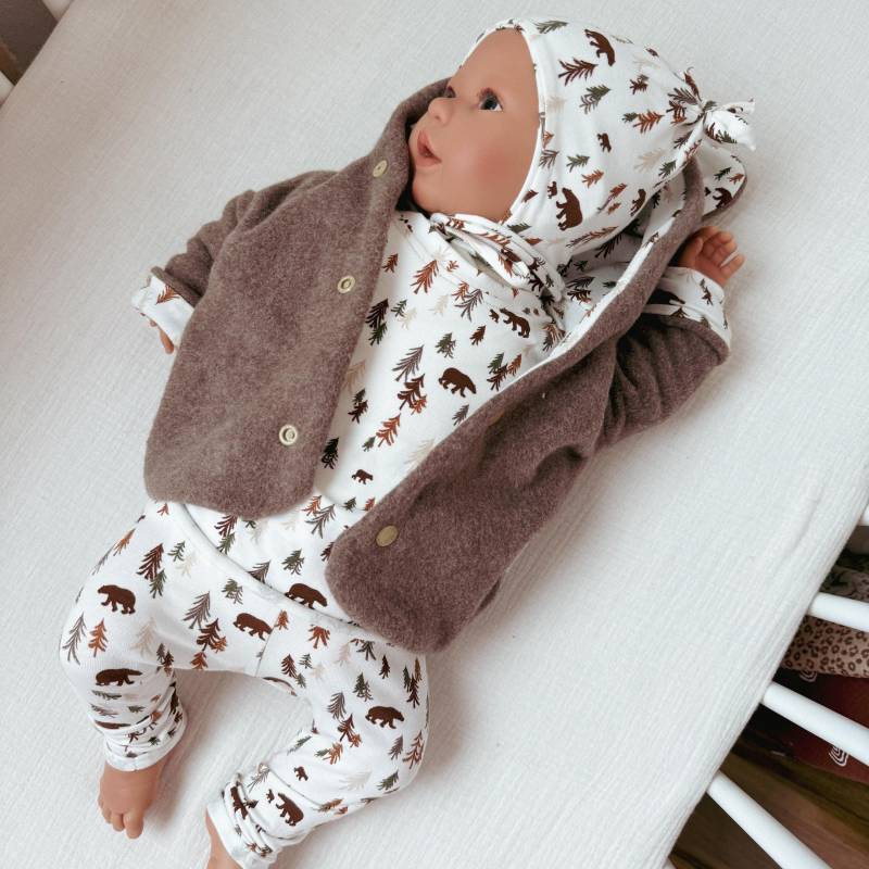 Newborn-Set, Erstlingsset , Neugeborenen Outfit, Babyoutfit, Home-Outfit, Homecomingoufit, Neugeborenenset Waldtiere von Etsy - LittleANTunique
