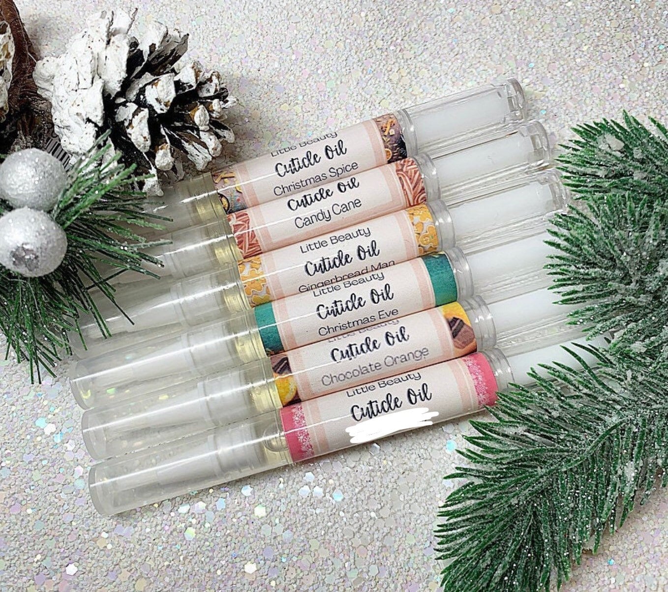 Weihnachtliche Nagelhautöle - Schneeengel Schokoorange Zuckerstange Lebkuchenmann Heiligabend Weihnachtsgewürz Vegan von Etsy - LittleBeautyByEmma