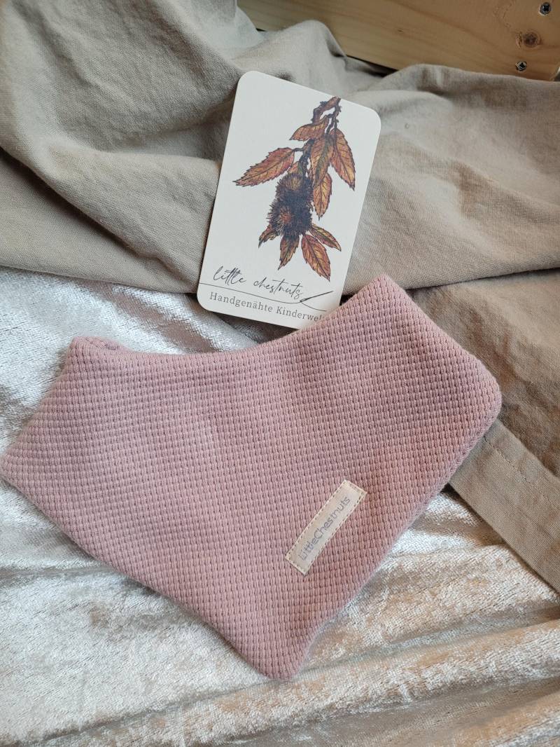 Halstuch Für Baby & Kleinkind Aus Waffeljersey in Bio-Qualität - Über Druckknöpfe Verstellbar Rosa Personalisierung Optional von Etsy - LittleChestnuts