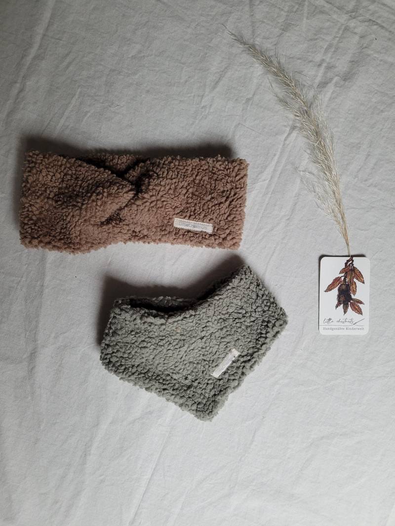 Halstuch Für Baby & Kleinkind - Kuschelweicher Teddystoff Herbst Und Winter Beige/Grün/Braun von Etsy - LittleChestnuts