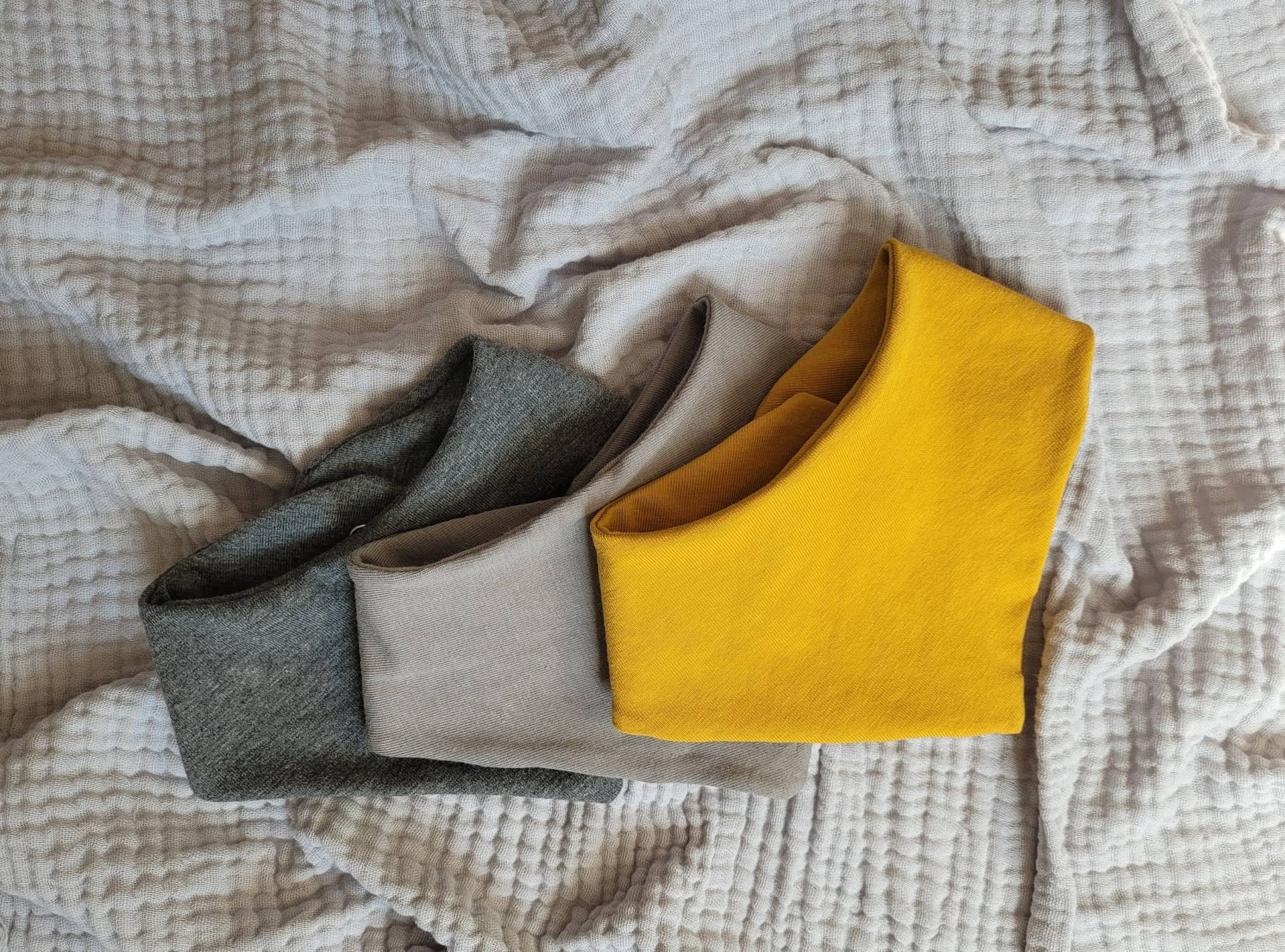 Halstuch Für Baby & Kleinkind - Sommer Aus Bio-Baumwolljersey Blau/Senfgelb/Grün/Grau/Braun von Etsy - LittleChestnuts