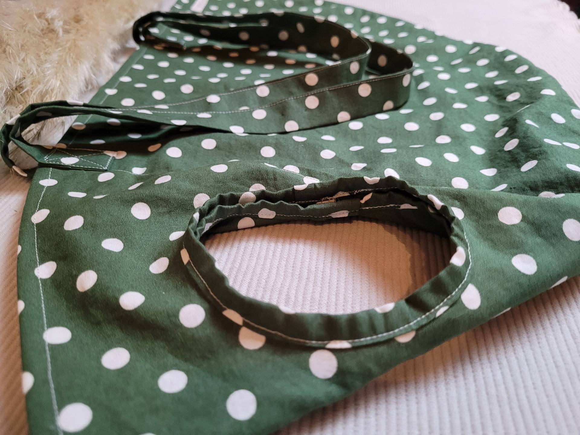 Personalisierte Wiegetasche/Wiegetuch Für Hebammen Aus 100% Baumwolle - Olivgrün Mit Großen Weißen Punkten Geschenkidee/Babywiegen von Etsy - LittleChestnuts