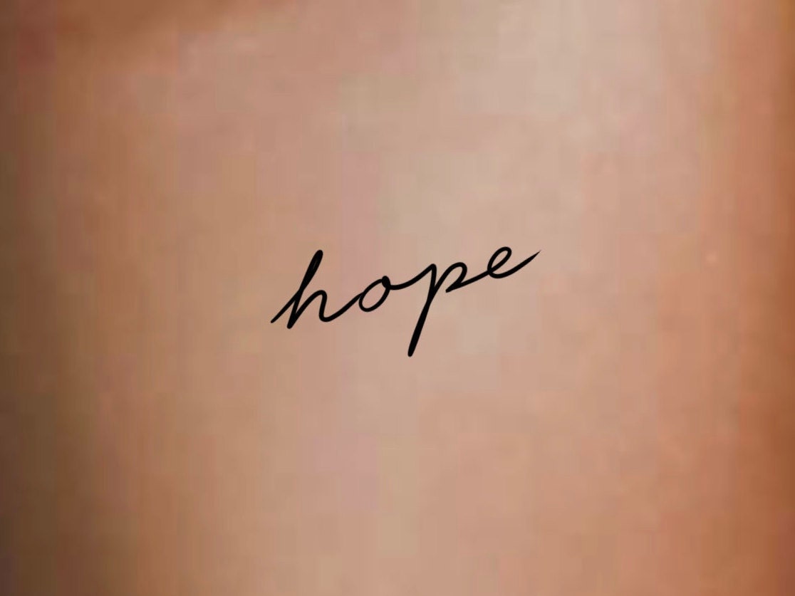 Hoffnung Temporäres Tattoo von Etsy - LittleCuteTattoo
