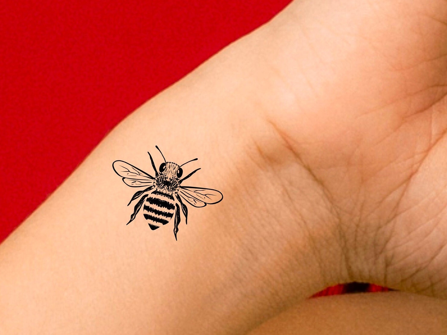 Hummel Temporäres Tattoo/Bienen Tiere von Etsy - LittleCuteTattoo