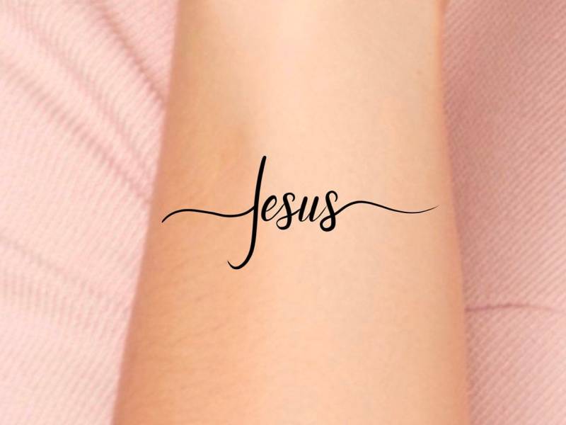 Jesus Temporäres Tattoo von Etsy - LittleCuteTattoo