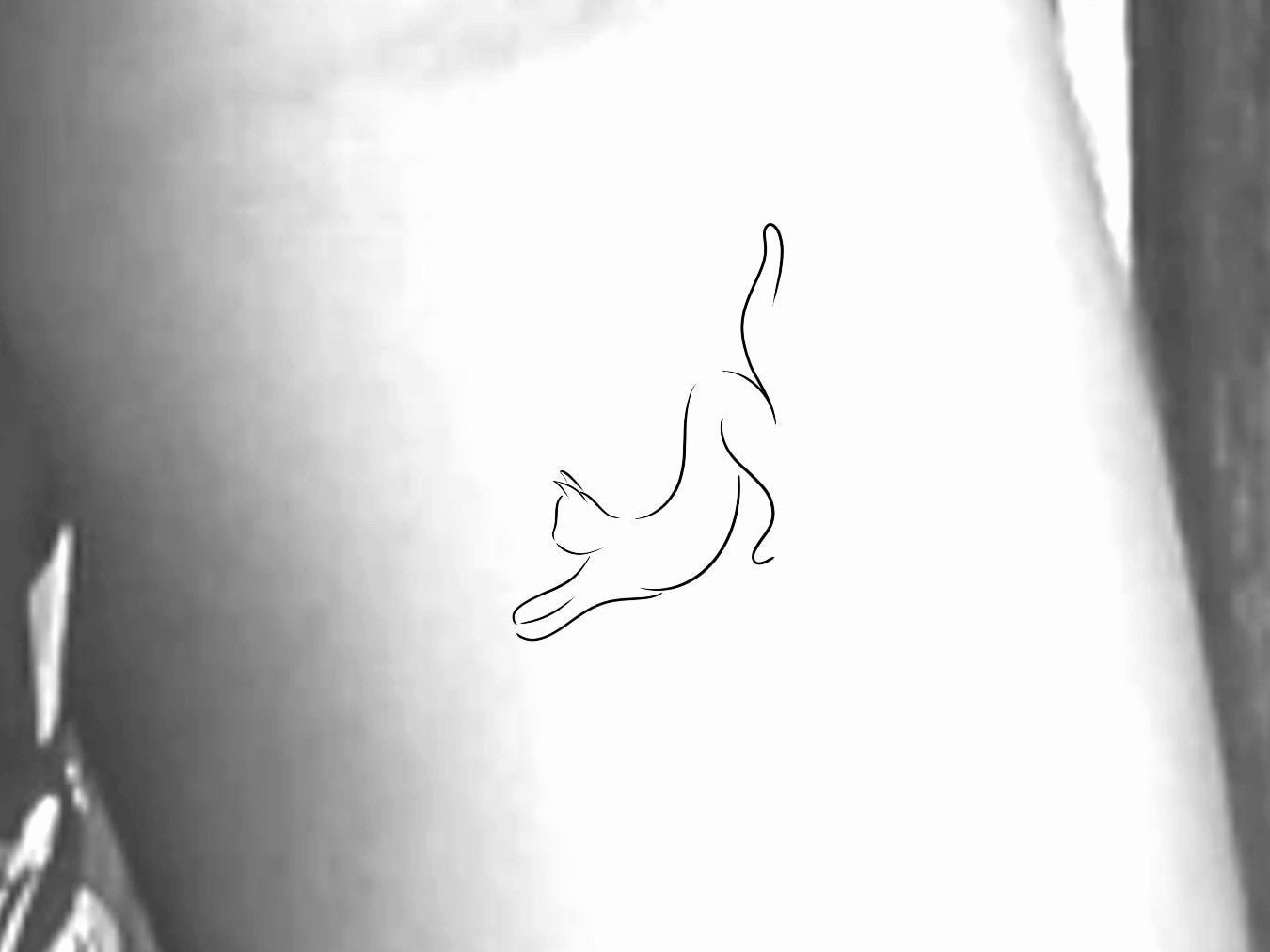 Katze Stretch Temporäres Tattoo von Etsy - LittleCuteTattoo