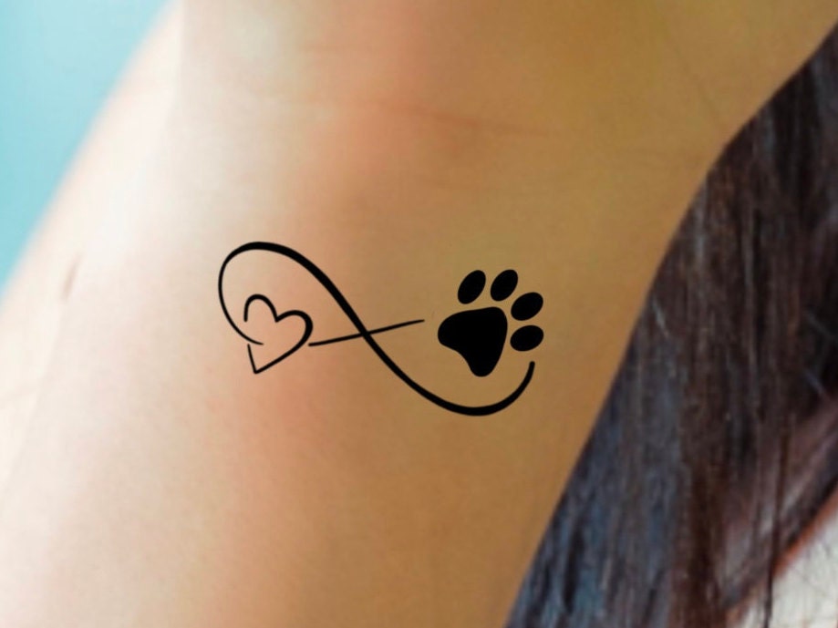 Pfote Druck Unendlich Temporary Tattoo/Print Herz Hunde Hund Temp von Etsy - LittleCuteTattoo