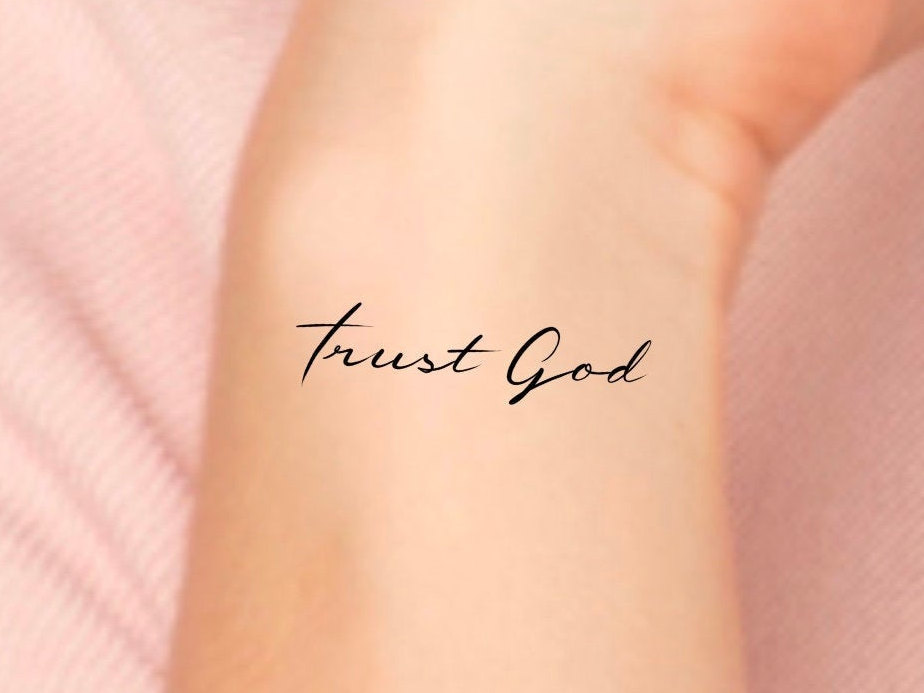 Trust God Temporäres Tattoo von Etsy - LittleCuteTattoo