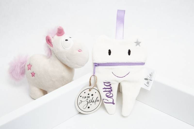 Zahnfee Zahn Täschchen Mädchen Mit Namen Personalisiert Tasche Milchzahn Überraschung Flieder Lila Geschenk von Etsy - LittleFeatherLove