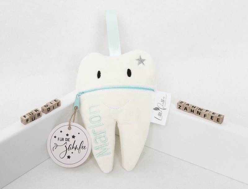 Zahnfee Zahn Täschchen Mint Türkis Mit Namen Personalisiert Tasche Milchzahn Überraschung Junge Mädchen Geschenk von Etsy - LittleFeatherLove