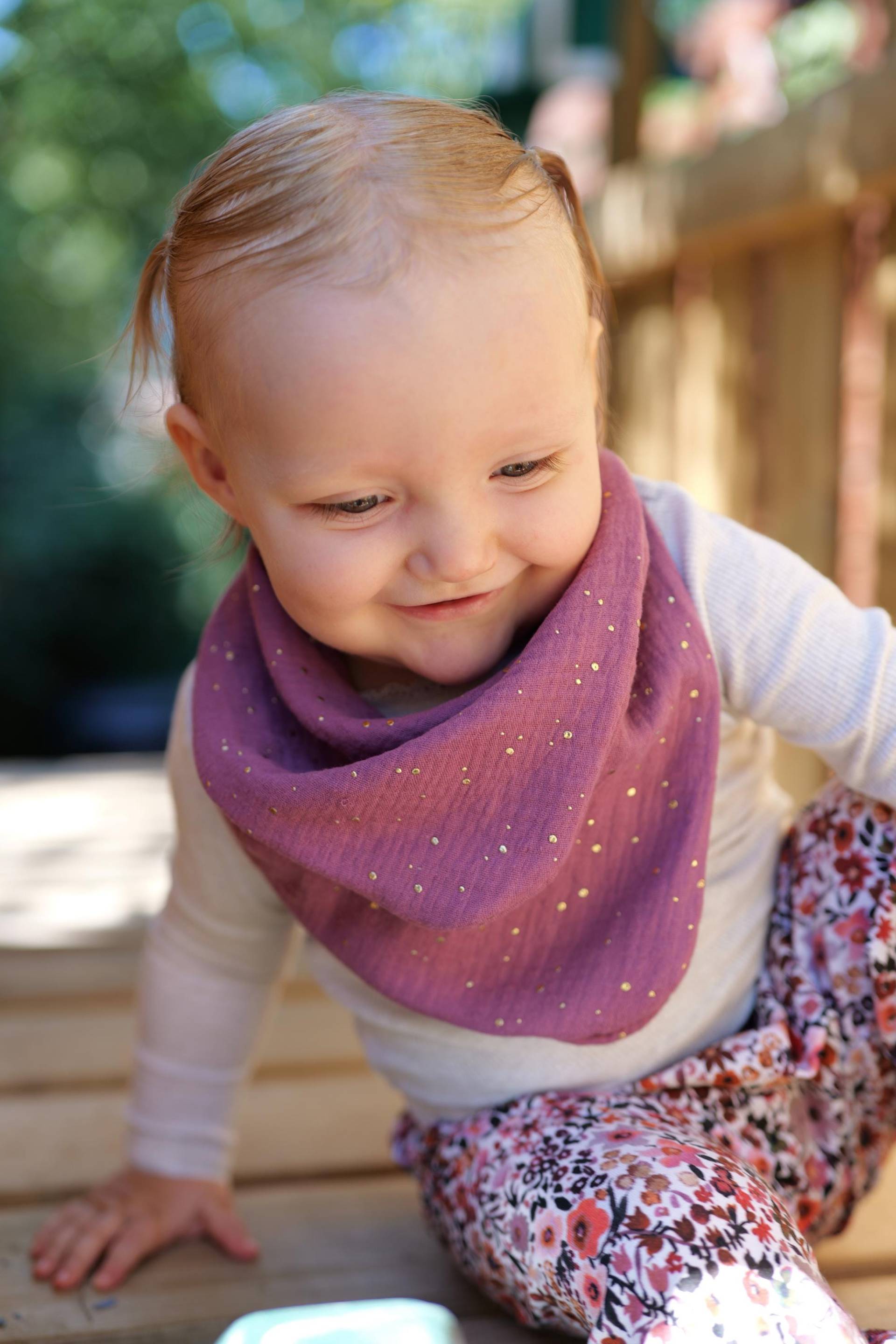 Halstuch/Schal Für Babys&kinder - Musselin, Gold, Mitwachsend, Lila, Doppellagig, Baumwolljersey, Herbst, Frühling, Geschenk von Etsy - LittleLory