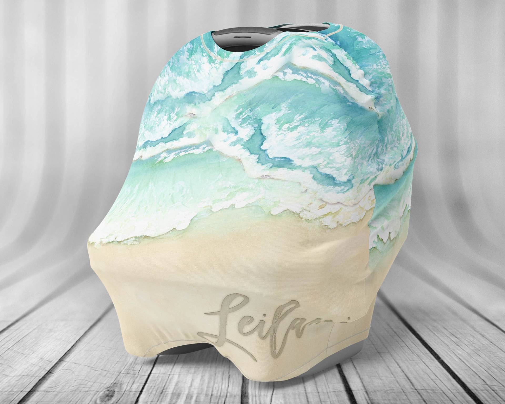 Personalisierter Autositzbezug - Baby Pflegebezug Strand Thema von Etsy - LittlePeonyCo