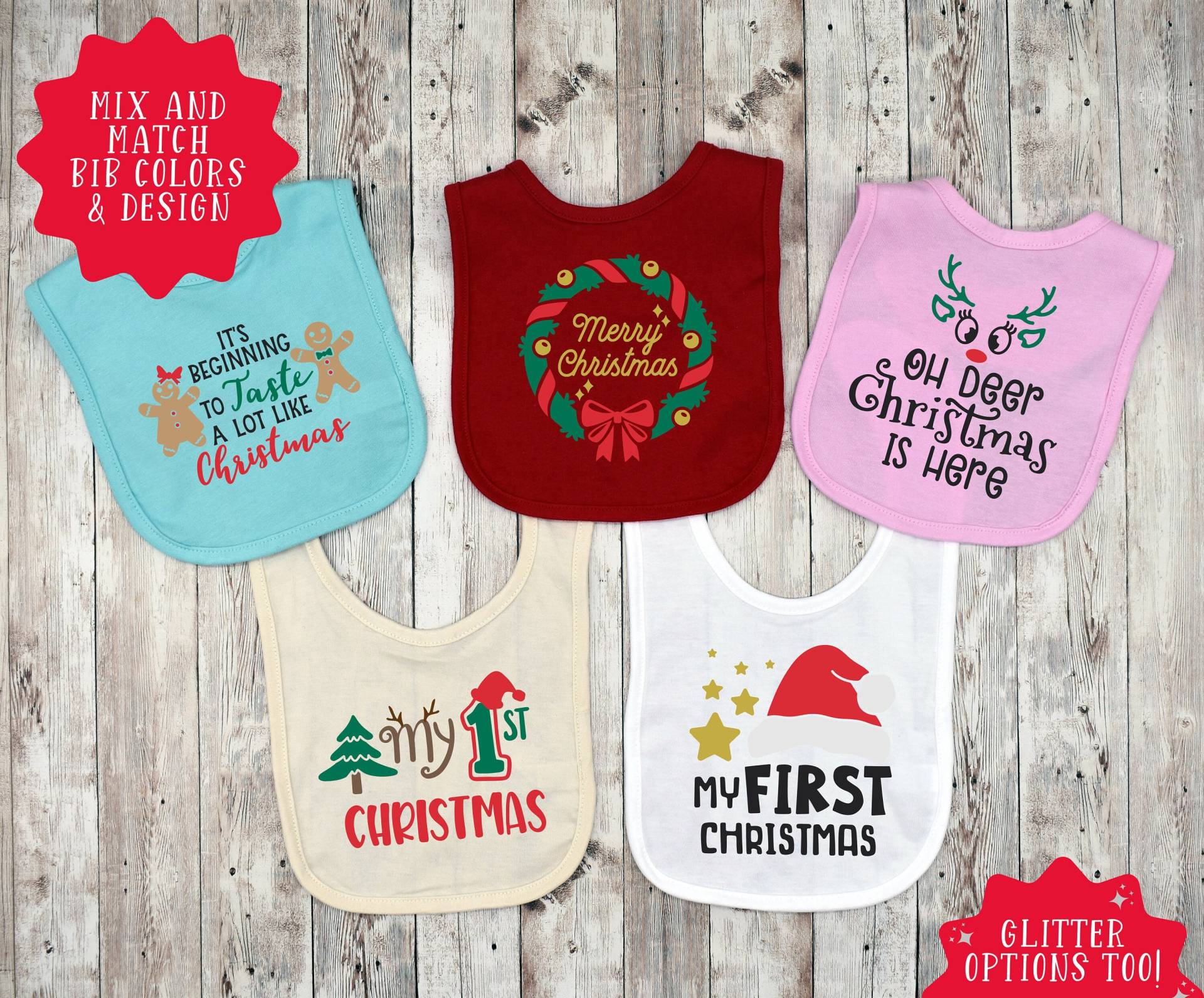 Weihnachtslätzchen - Baby Es First Christmas Und Kleinkind Bibs Drool Lätzchen von Etsy - LittleSnuggleShop