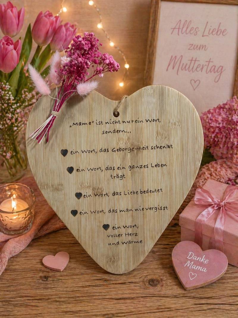 Holzherz Mama | Persönliches Geschenk Mit Brandmalerei Für Holzherz Mama | Persönliches Geschenk Mit Brandmalerei Für von Etsy - LittlecreaturehomeDE