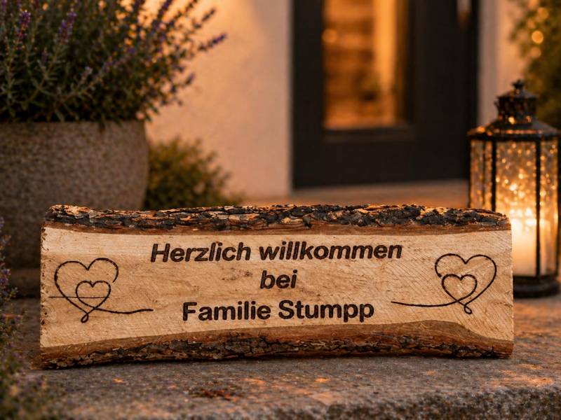 Namenschild Aus Holz | Eingangsschild Personalisiertes Namenschild Aus Holz | Eingangsschild Personalisiertes von Etsy - LittlecreaturehomeDE