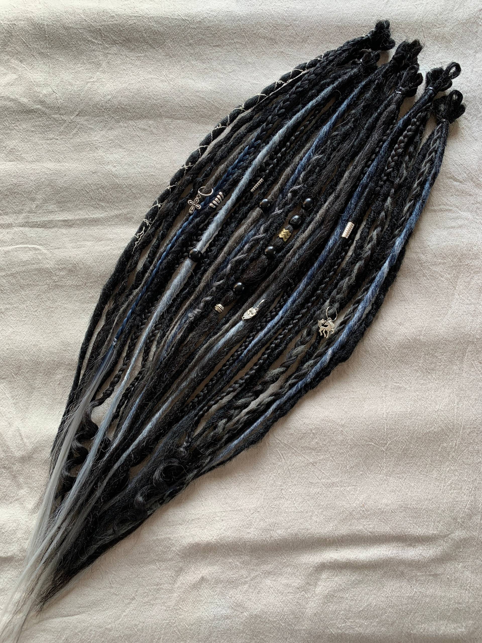 Alchemist Apprentice | Dreadlocks Extensions Dreads Se Or De Synthetic Black Grey Blue Darkgrey Lightblue Dark von Etsy - LivanaDreadart