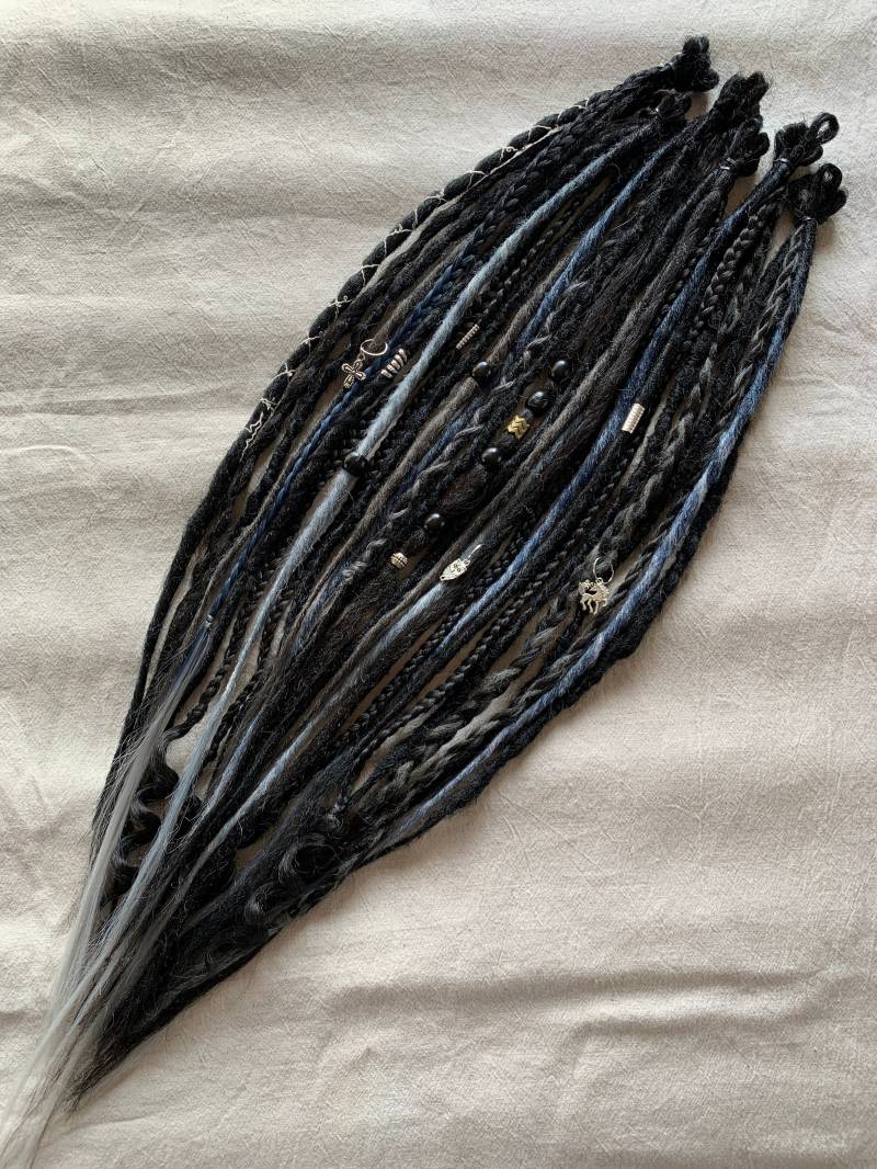 Alchemist Apprentice | Dreadlocks Extensions Dreads Se Or De Synthetic Black Grey Blue Darkgrey Lightblue Dark von Etsy - LivanaDreadart