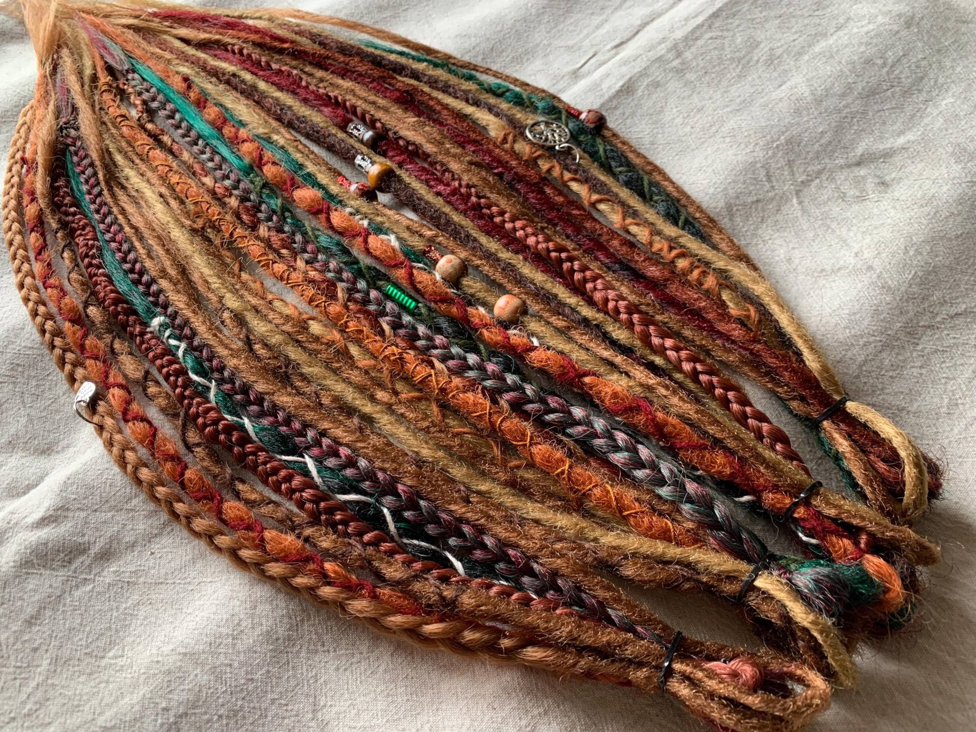 Boho Fairy | Se Or De Dreadlocks Extensions Synthetic Dreads Partial Full Sets Orange Ginger Copper Darkcopper Blonde Brown Green von Etsy - LivanaDreadart