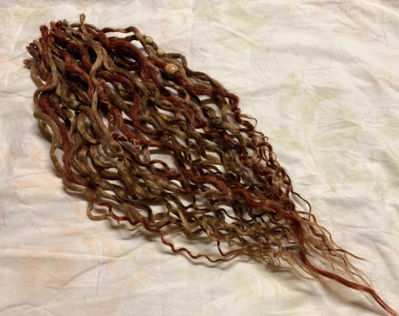 Boho Feeling Wavy | Custom Made Dreadlocks Extensions Synthetic Dreads Darkcopper Copper Red Burgundy Blonde Honey von Etsy - LivanaDreadart