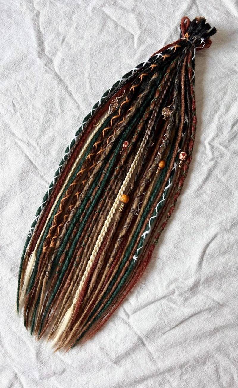 Dark Forest | Custom Made Dreadlocks Extensions Synthetic Dreads Brown Blond Lightblond Seagreen von Etsy - LivanaDreadart