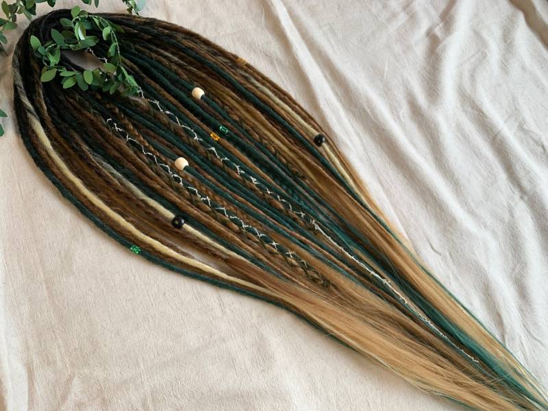 Deep Forest | Custom Made Dreadlocks Extensions Synthetic Dreads Partial Or Full Set |Brown Blond Lightblond Seagreen Black Ombre von Etsy - LivanaDreadart