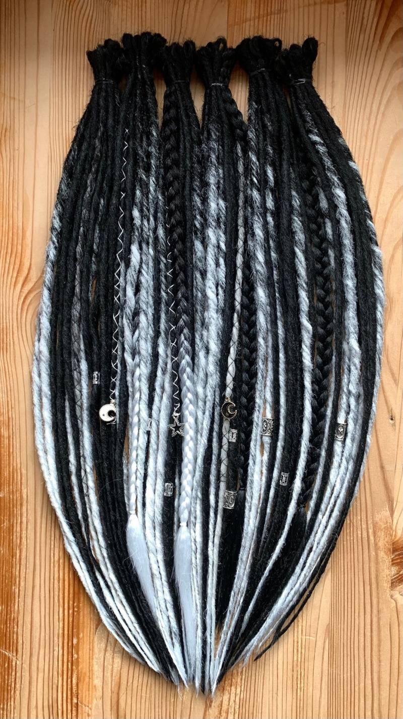 Moon Daughter | Se Or De Dreadlocks Extensions Synthetic Dreads Partial Full Sets Black White Witchcraft Witch von Etsy - LivanaDreadart