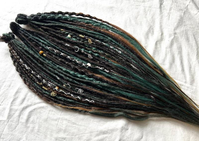Sanctuary Support Edition - Helps Cover Rescue Costs Synthetic Dreadlocks in Brown & Green Sanctuary Support Edition - Helps Cover Rescue Costs Synthetic Dreadlocks in Brown & Green von Etsy - LivanaDreadart