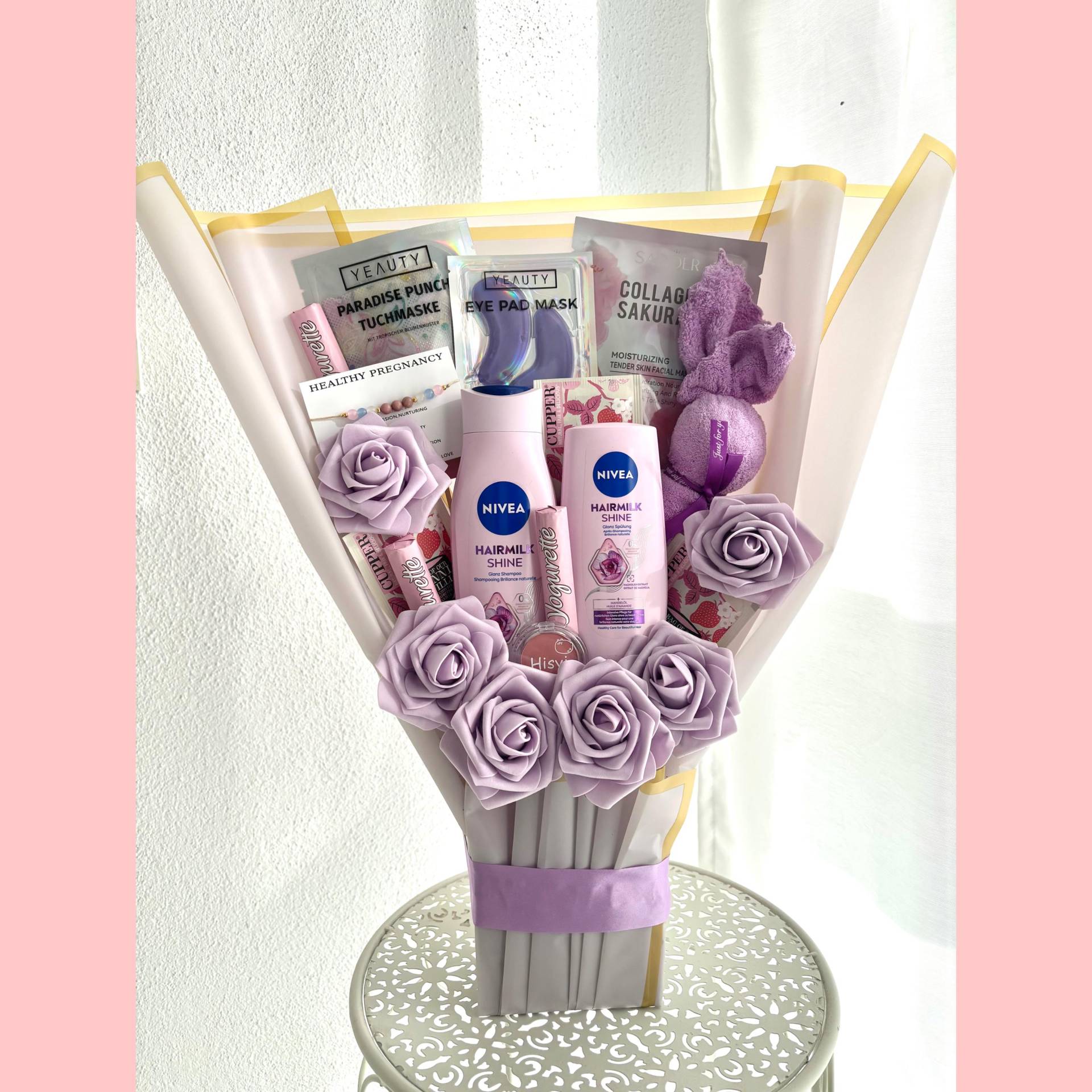 Geschenkset Geschenkstrauß Muttertag Blumen Schwester Tochter Freundin Beauty Bouquet Rosen Geburtstag Besonderes Geschenk, Geschenk Mama von Etsy - LivskleinesAtelier
