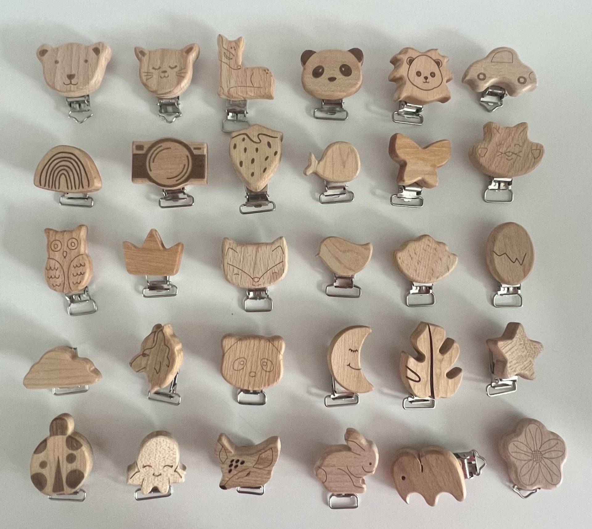 Schnullerkettenclips, Holzclips, Holzclips Mit Lasergravur, Clips, Schkullerkette, Schnullerclips Schnullerkettenclips, Holzclips, Holzclips Mit Lasergravur, Clips, Schkullerkette, Schnullerclips von Etsy - Liyadesignn