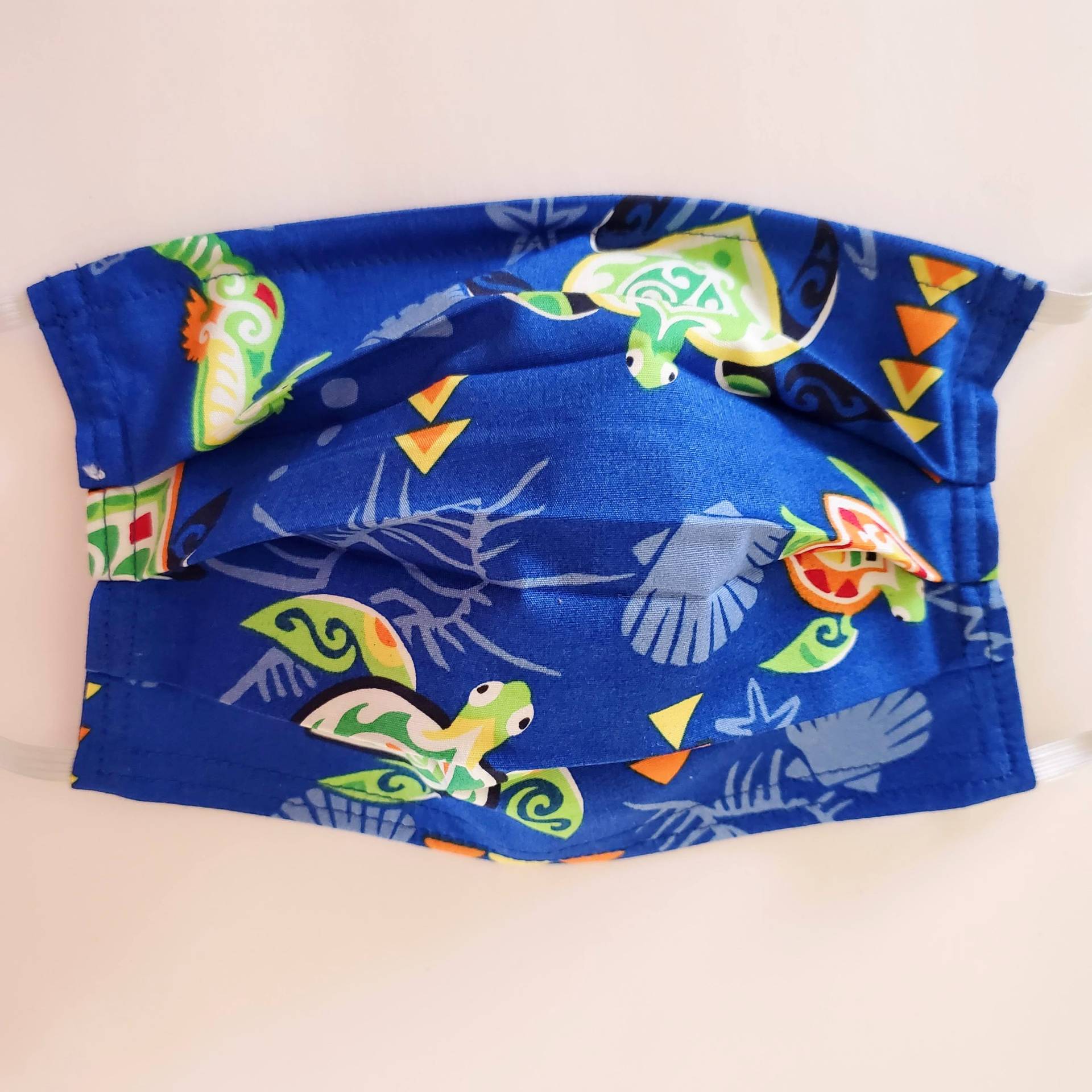 Blaue Wiederverwendbare Hawaii-Schildkrötenmaske von Etsy - LochNessLocker