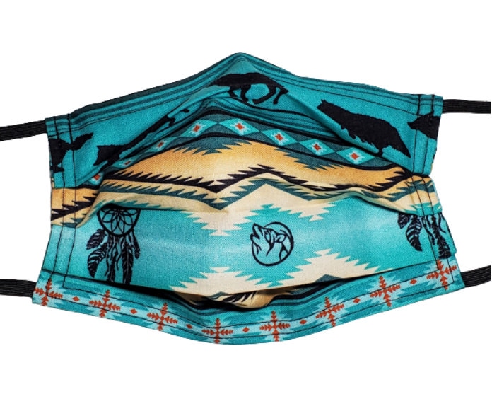 Blaue Wölfe Western Wiederverwendbare Gesichtsmaske Mit Nasenklemme-Draht Und Filterfach von Etsy - LochNessLocker