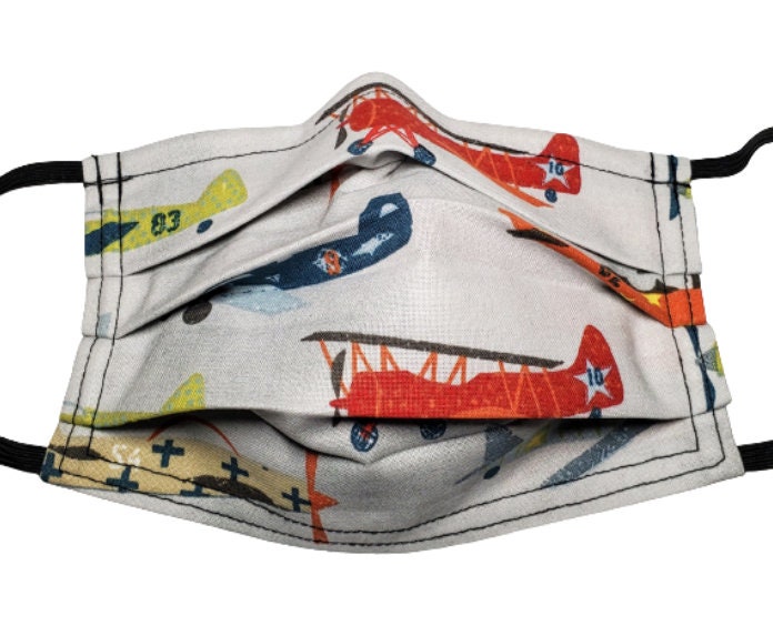 Doppeldecker Wiederverwendbare Verstellbare Gesichtsmaske Mit Nasenklemmen Draht Und Filterfach 2 Schichten 100% Baumwolle von Etsy - LochNessLocker