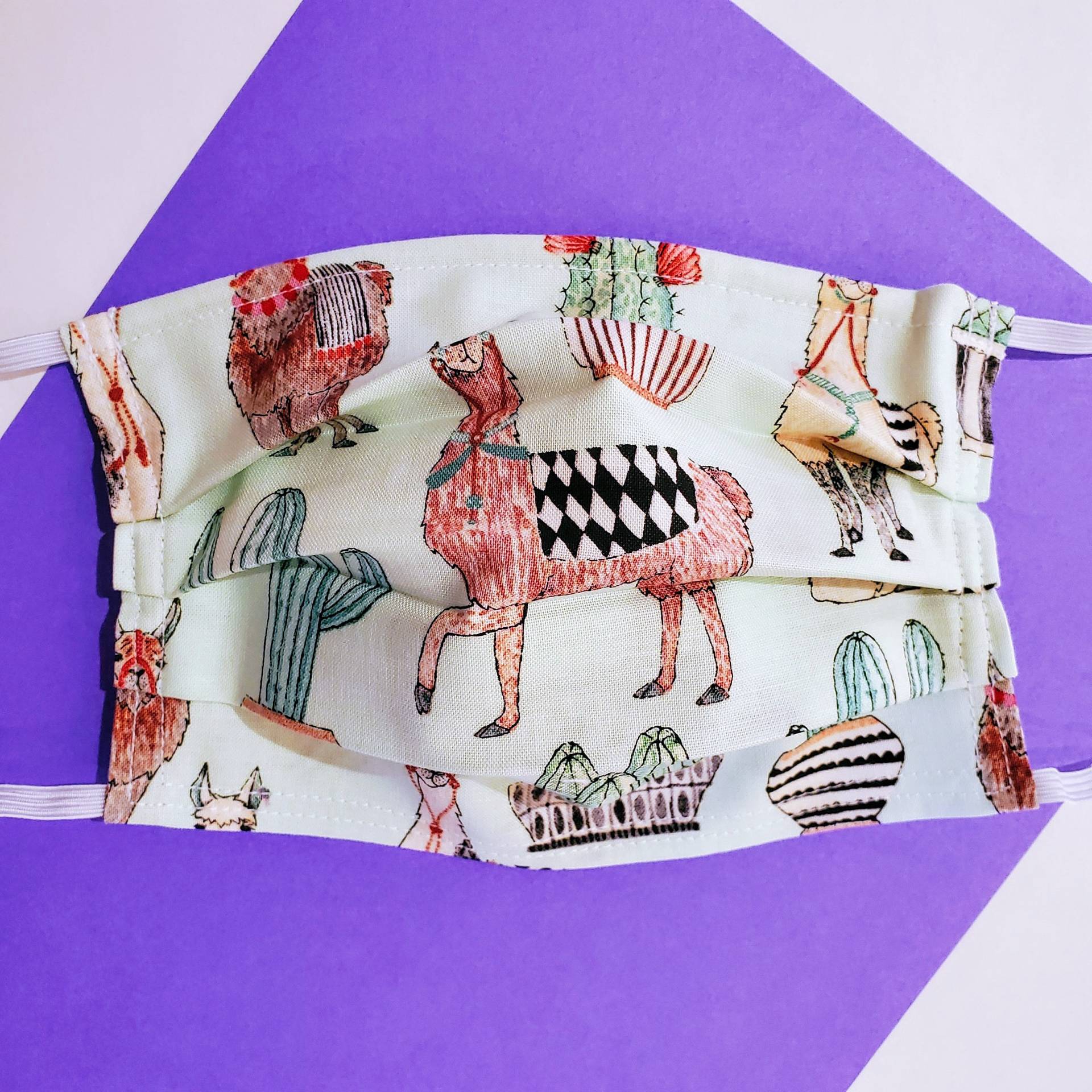 Lama Und Kaktus Wiederverwendbare Gesichtsmaske Mit Nasenklemmendraht Filterfach von Etsy - LochNessLocker