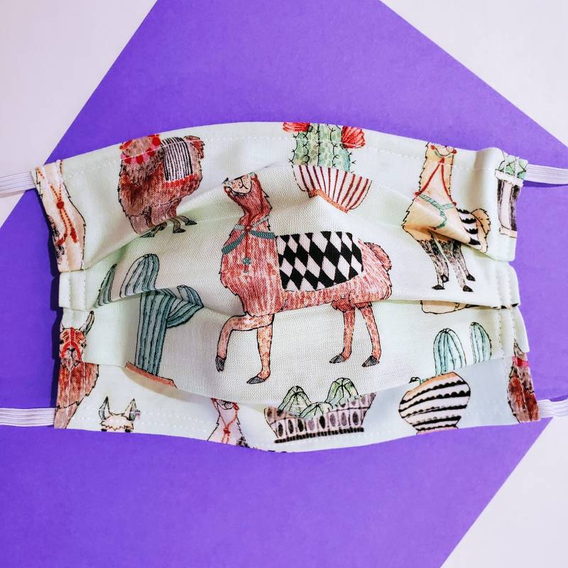 Lama Und Kaktus Wiederverwendbare Gesichtsmaske Mit Nasenklemmendraht Filterfach von Etsy - LochNessLocker