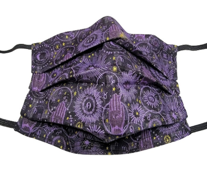 Lila Palmistry Mask Verstellbare Gesichtsmaske Mit Nasenklemme-Draht Und Filterfach von Etsy - LochNessLocker