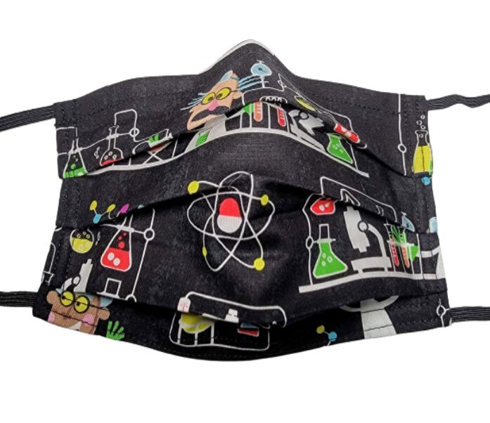 Mad Scientist Maske Handgemacht Wiederverwendbar Verstellbare Gesichtsmaske Mit Nasennadel Draht Und Filterfach Doppellagig 100% Baumwolle Mad Scientist Maske Handgemacht Wiederverwendbar Verstellbare Gesichtsmaske Mit Nasennadel Draht Und Filterfach Doppellagig 100% Baumwolle von Etsy - LochNessLocker