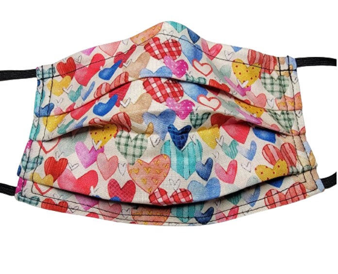 Mehrfarbige Patchwork Herzen Maske Valentinstag Wiederverwendbar Verstellbare Gesichtsmaske Mit Nasennadel Draht Und Filterfach Mehrfarbige Patchwork Herzen Maske Valentinstag Wiederverwendbar Verstellbare Gesichtsmaske Mit Nasennadel Draht Und Filterfach von Etsy - LochNessLocker