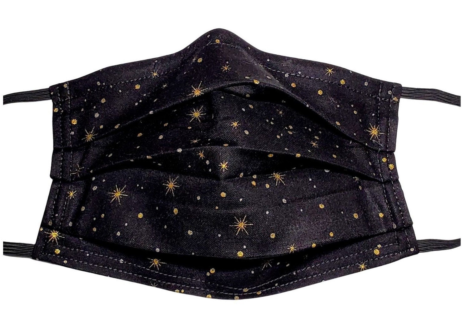 Metallic Gold Funkelnde Sterne Verstellbare Gesichtsmaske Mit Nasenklemmen-Draht Und Filterfach Metallic Gold Funkelnde Sterne Verstellbare Gesichtsmaske Mit Nasenklemmen-Draht Und Filterfach von Etsy - LochNessLocker