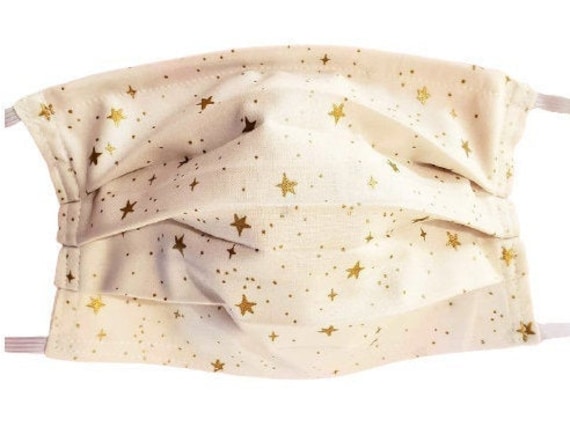 Metallic Gold Star Verstellbare Gesichtsmaske Mit Nasenklemme-Draht Und Filterfach Metallic Gold Star Verstellbare Gesichtsmaske Mit Nasenklemme-Draht Und Filterfach von Etsy - LochNessLocker