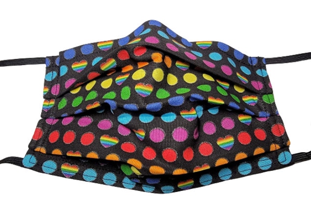 Metallic Regenbogen Polka Dots & Herzen Maske Wiederverwendbar Verstellbare Gesichtsmaske Mit Nasennadel Draht Und Filterfach Metallic Regenbogen Polka Dots & Herzen Maske Wiederverwendbar Verstellbare Gesichtsmaske Mit Nasennadel Draht Und Filterfach von Etsy - LochNessLocker