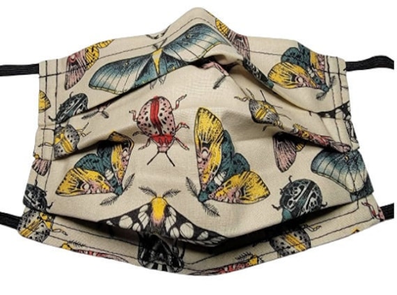 Neutrale Motten Witchy Verstellbare Gesichtsmaske Mit Nasenklemme-Draht Und Filterfach von Etsy - LochNessLocker