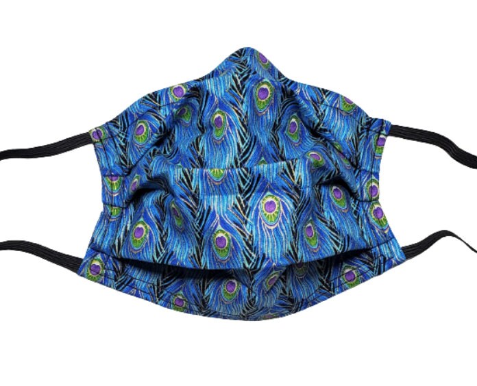 Peacock Queen Mask Wiederverwendbare Einstellbare Gesichtsmaske Mit Nasenklemmen Draht Und Filterfach 100% Baumwolle Doppelschicht von Etsy - LochNessLocker
