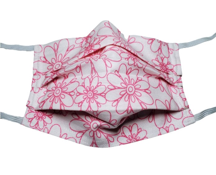 Pink Flower Outlines Wiederverwendbare Einstellbare Gesichtsmaske Mit Nase Pinch Wire Und Filter Fach 2 Lagig 100% Baumwolle von Etsy - LochNessLocker