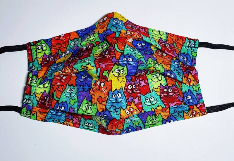 Regenbogen Katzen Wiederverwendbare Maske von Etsy - LochNessLocker